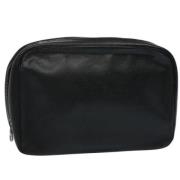 Pre-owned Leather clutches Louis Vuitton Vintage , Black , Dames