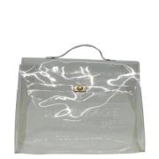 Pre-owned Vinyl handbags Hermès Vintage , Gray , Dames