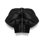 Gewatteerde zwarte jas Rick Owens , Black , Dames