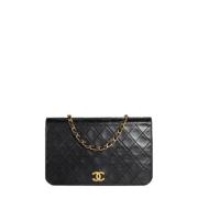 Pre-owned Leather chanel-bags Chanel Vintage , Black , Dames