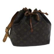 Pre-owned Canvas shoulder-bags Louis Vuitton Vintage , Brown , Dames