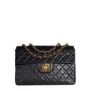 Pre-owned Leather chanel-bags Chanel Vintage , Black , Dames