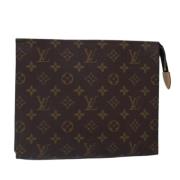 Pre-owned Canvas clutches Louis Vuitton Vintage , Brown , Dames