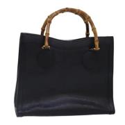 Pre-owned Leather handbags Gucci Vintage , Black , Dames