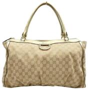 Pre-owned Canvas gucci-bags Gucci Vintage , Beige , Dames