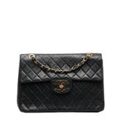 Pre-owned Leather chanel-bags Chanel Vintage , Black , Dames