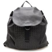 Pre-owned Leather backpacks Bottega Veneta Vintage , Black , Dames