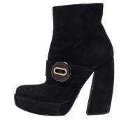 Pre-owned Suede boots Prada Vintage , Black , Dames