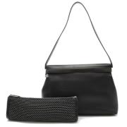 Pre-owned Leather shoulder-bags Hermès Vintage , Black , Dames