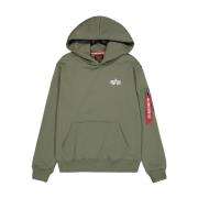 Groene Katoenen Signature BP Hoody Alpha Industries , Green , Heren