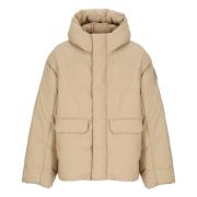 Beige Gewatteerde Parka met Capuchon Canada Goose , Beige , Heren