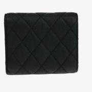 Pre-owned Leather wallets Chanel Vintage , Black , Dames