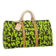 Pre-owned Canvas louis-vuitton-bags Louis Vuitton Vintage , Green , Da...