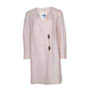 Pre-owned Polyester outerwear Chanel Vintage , Pink , Dames