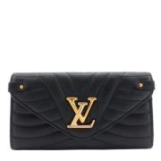 Pre-owned Leather clutches Louis Vuitton Vintage , Black , Dames