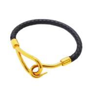 Pre-owned Metal bracelets Hermès Vintage , Yellow , Dames