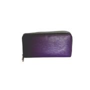 Pre-owned Leather wallets Louis Vuitton Vintage , Purple , Dames