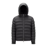 Korte Donsjas met Afneembare Capuchon Moncler , Black , Heren