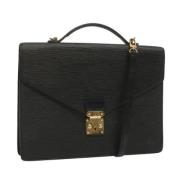 Pre-owned Leather louis-vuitton-bags Louis Vuitton Vintage , Black , D...