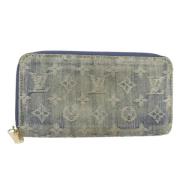 Pre-owned Denim wallets Louis Vuitton Vintage , Blue , Dames