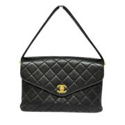 Pre-owned Leather handbags Chanel Vintage , Black , Dames