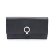 Pre-owned Leather wallets Bvlgari Vintage , Black , Dames