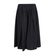 Blauwe Midi Rok met Trekkoord Taille Apuntob , Blue , Dames