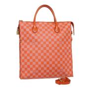 Pre-owned Canvas handbags Louis Vuitton Vintage , Orange , Dames