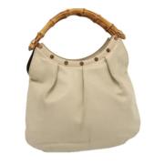 Pre-owned Leather gucci-bags Gucci Vintage , Beige , Dames