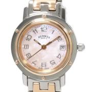 Pre-owned Metal watches Hermès Vintage , Pink , Dames