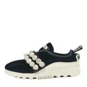 Pre-owned Velvet sneakers Miu Miu Pre-owned , Blue , Dames