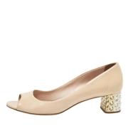 Pre-owned Leather heels Miu Miu Pre-owned , Beige , Dames