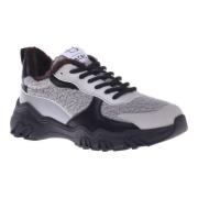 Trainers in grey eco-leather Baldinini , Gray , Dames