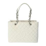 Pre-owned Leather chanel-bags Chanel Vintage , White , Dames