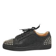 Pre-owned Leather sneakers Christian Louboutin Pre-owned , Black , Her...