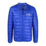 Elektrisch blauwe herenjas met zilveren logo Emporio Armani EA7 , Blue...