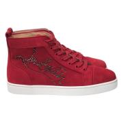 Marineblauwe Louis Strass Platte Schoenen Christian Louboutin , Red , ...