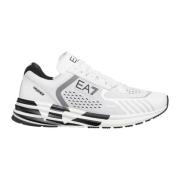 Witte Sneaker Crusher met Logo Detail Emporio Armani EA7 , White , Her...