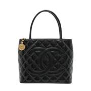 Pre-owned Leather chanel-bags Chanel Vintage , Black , Dames