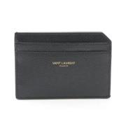 Pre-owned Leather wallets Yves Saint Laurent Vintage , Black , Dames