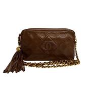 Pre-owned Leather chanel-bags Chanel Vintage , Brown , Dames