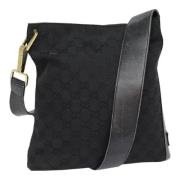 Pre-owned Canvas shoulder-bags Gucci Vintage , Black , Dames