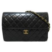 Pre-owned Leather chanel-bags Chanel Vintage , Black , Dames