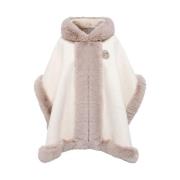 Elegante Ivoor Poncho Jas Blugirl , Beige , Dames