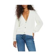 Witte Cardigan met Logodetails Guess , White , Dames