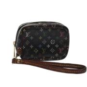 Pre-owned Canvas pouches Louis Vuitton Vintage , Black , Dames