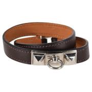 Pre-owned Leather bracelets Hermès Vintage , Brown , Dames