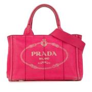 Pre-owned Canvas prada-bags Prada Vintage , Pink , Dames