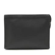 Pre-owned Leather clutches Louis Vuitton Vintage , Black , Heren