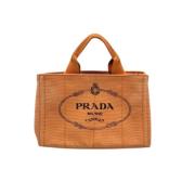 Pre-owned Canvas prada-bags Prada Vintage , Orange , Dames